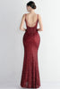 Load image into Gallery viewer, Black Spaghetti Straps V-Neck Formal Dress With Slit