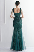 Load image into Gallery viewer, Black Sweetheart Evening Dress With Slit