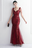 Load image into Gallery viewer, Black Sweetheart Evening Dress With Slit