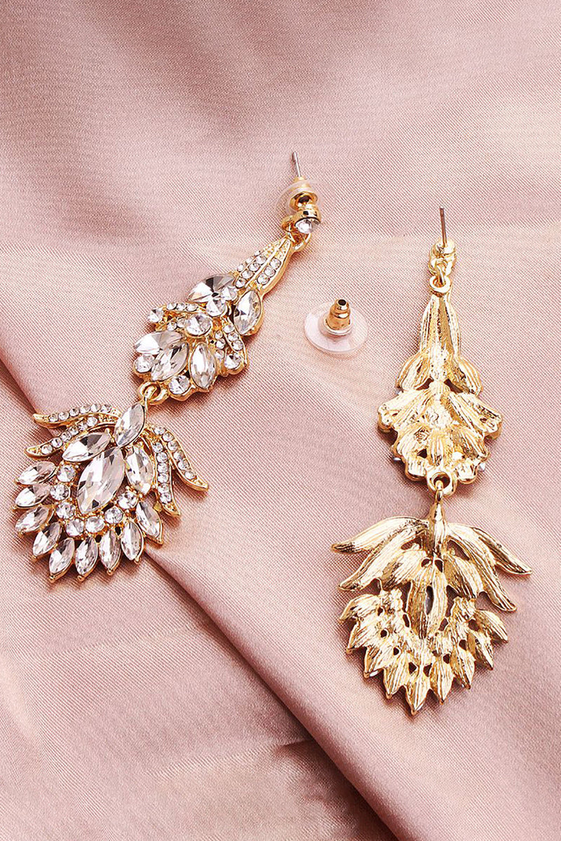Load image into Gallery viewer, Simple Rhinestone Bridal Earrings