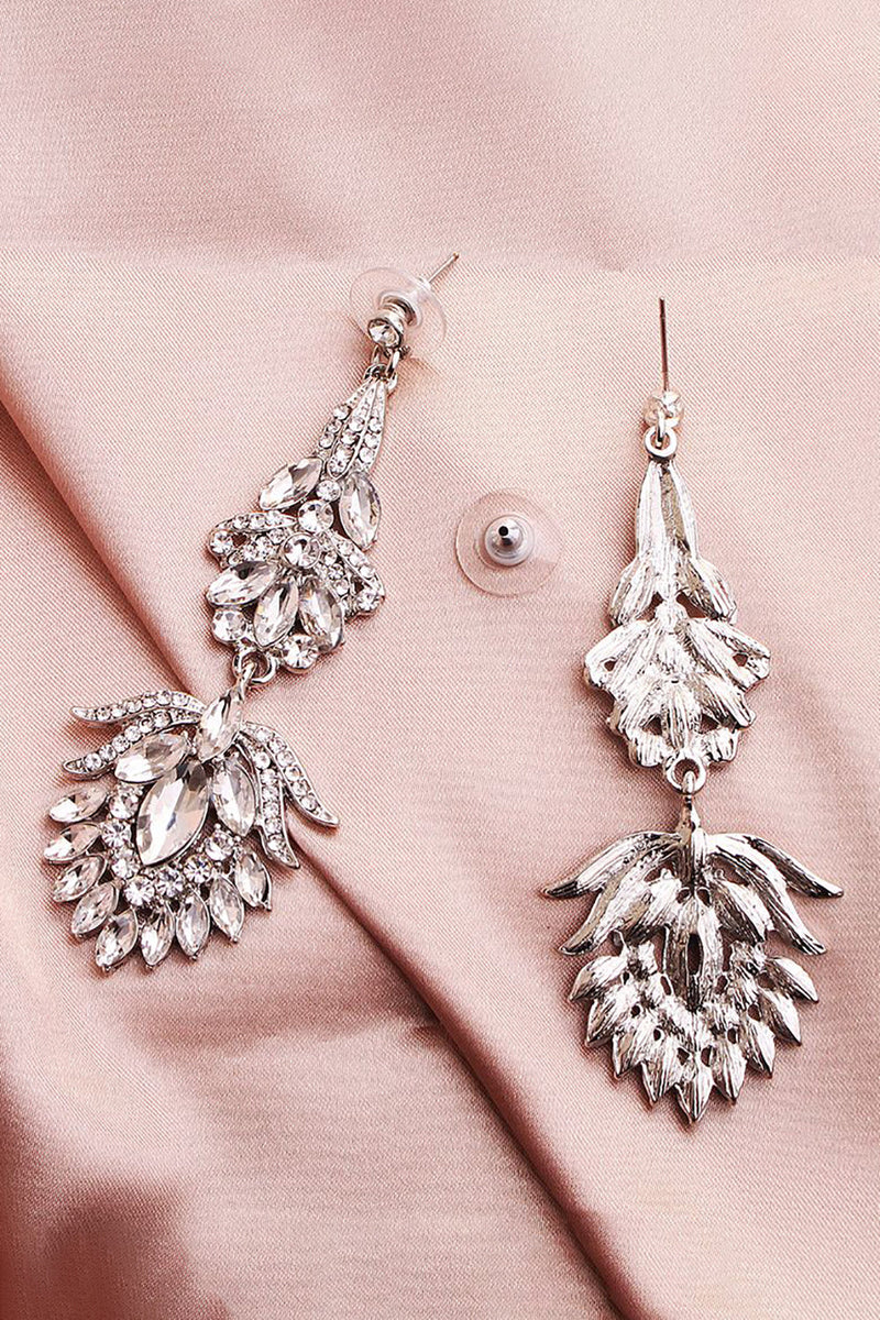 Load image into Gallery viewer, Simple Rhinestone Bridal Earrings