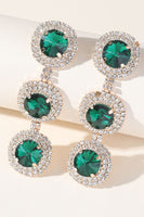 Load image into Gallery viewer, Multi-Layered Round Rhinestones Earrings