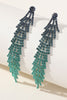 Load image into Gallery viewer, Tassel Gradient Colored Rhinestones Long Earrings