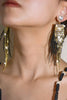 Load image into Gallery viewer, Tassel Feather Rhinestone Long Earrings