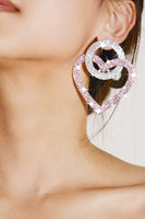 Load image into Gallery viewer, Sparkly Rhinestones Heart Earrings