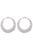 Load image into Gallery viewer, Cut Out Rhinestones Round Geometric Earrings