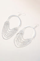 Load image into Gallery viewer, Sparkly Rhinestone Wrapped Silver Earrings