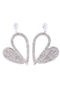 Load image into Gallery viewer, Fashion Silver Heart Rhinestone Dangling Earrings for Women