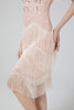 Load image into Gallery viewer, Blush Bodycon Sequins 1920s Dress with Fringes