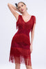 Load image into Gallery viewer, 1920s Flapper Dress Black Fringes 1920s Dress with Sleeveless
