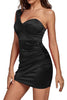 Load image into Gallery viewer, Black One Shoulder Bodycon Short Homecoming Dress