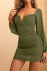 Load image into Gallery viewer, Army Green Long Sleeves Sweetheart Short Cocktail Dress
