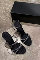 Load image into Gallery viewer, Rhinestone Cross Strap Sexy Stiletto High Heels