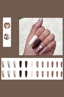 Load image into Gallery viewer, Sparkly 24 Pcs Press On Nails Leopard Long False Nail