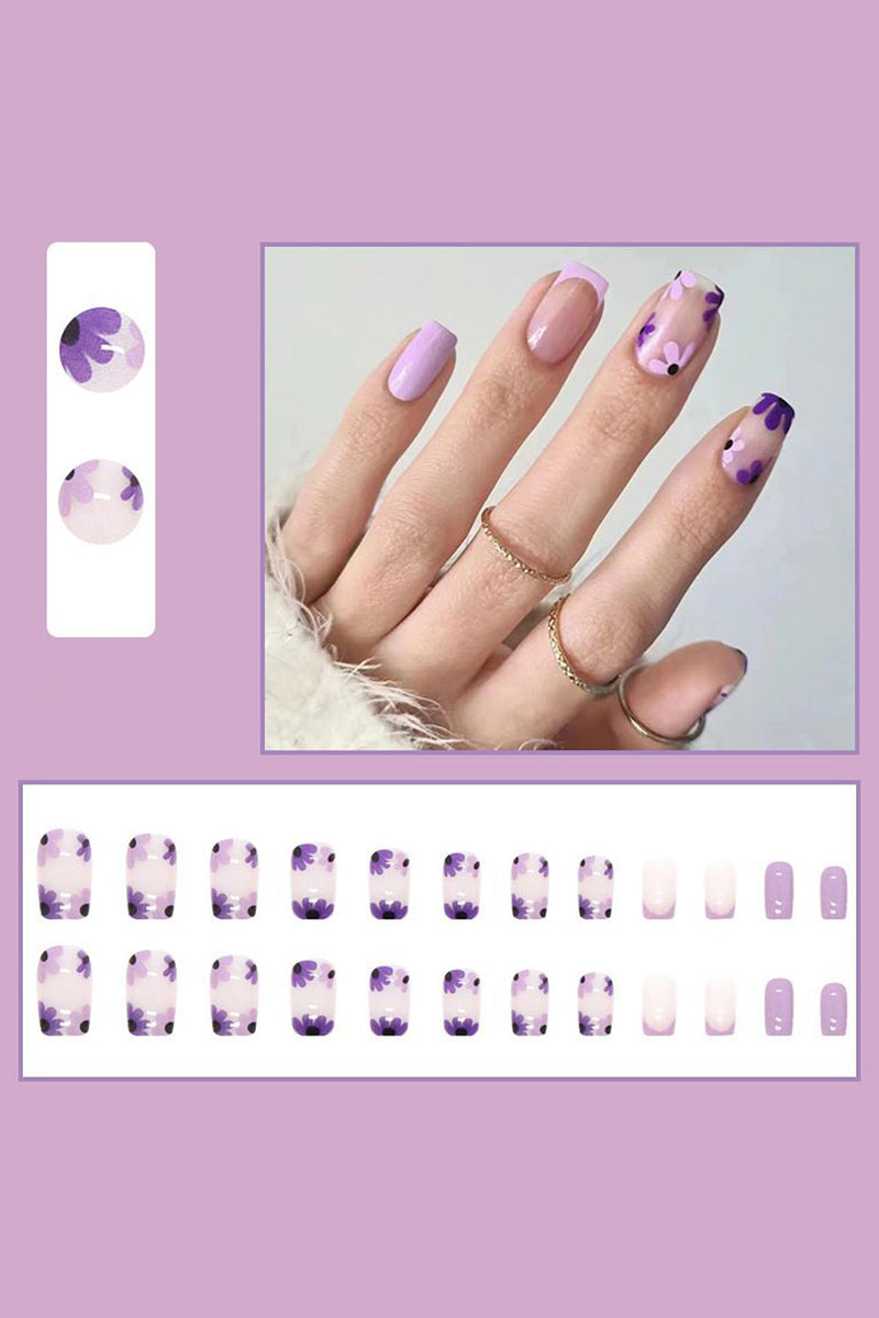 Load image into Gallery viewer, 24 Pcs Colorful Press On Nails Short False Nail