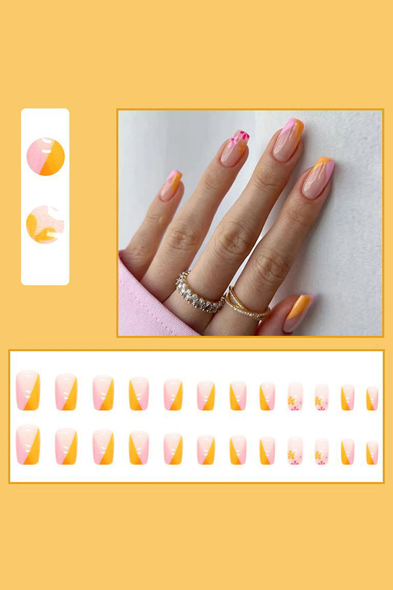 Load image into Gallery viewer, 24 Pcs Colorful Press On Nails Short False Nail