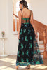 Load image into Gallery viewer, Dark Green Sparkly Long Prom Dress with Sequins