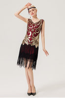 Load image into Gallery viewer, Fringes Sparkly 1920s Dress with Sleeveless