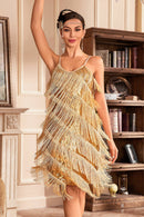 Gold Sequin Flapper 1920s Dress queendancer Gold Sequin Flapper 1920s Dress queendancer