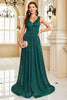Load image into Gallery viewer, Glitter Dark Green Long Sequined Long Prom Dress