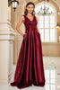 Load image into Gallery viewer, Champange Satin A Line Long Prom Dress