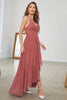Load image into Gallery viewer, Coral Chiffon High Low Prom Dress