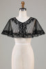 Load image into Gallery viewer, Black Beaded Glitter 1920s Cape for Women