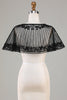 Load image into Gallery viewer, Black Beaded Glitter 1920s Cape for Women