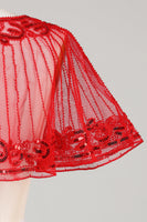 Load image into Gallery viewer, Black Beaded Glitter 1920s Cape for Women