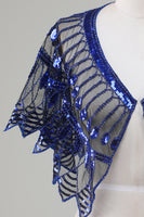 Load image into Gallery viewer, Glitter Black Sequins 1920s Cape with Beading