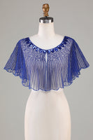 Load image into Gallery viewer, Sequins Black Glitter 1920s Cape with Beaded