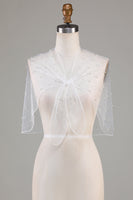 Load image into Gallery viewer, Black Tulle 1920s Cape with Pearls