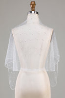 Load image into Gallery viewer, Black Tulle 1920s Cape with Pearls