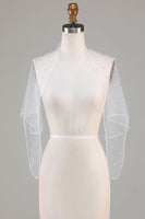 Load image into Gallery viewer, Black Tulle 1920s Cape with Pearls