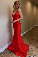 Load image into Gallery viewer, Royal Blue Mermaid Simple Prom Dress