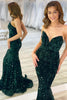 Load image into Gallery viewer, Strapless Sequins Black Mermaid Prom Dress