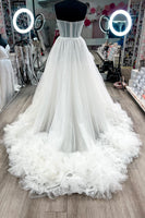 Load image into Gallery viewer, Pink Corset Sweetheart Long Prom Dress with Ruffles