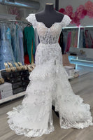 Load image into Gallery viewer, Red Off The Shoulder Tiered Prom Dress