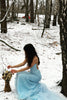 Load image into Gallery viewer, Blue Mermaid Tulle Backless Long Prom Dress with Lace
