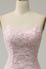 Load image into Gallery viewer, Mint Spaghetti Straps Appliques Mermaid Long Prom Dress