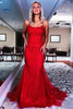 Load image into Gallery viewer, Mint Spaghetti Straps Appliques Mermaid Long Prom Dress