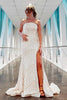 Load image into Gallery viewer, Sky Blue Sequins Strapless Long Prom Dress