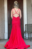 Load image into Gallery viewer, Lavender Rhinestone Spaghetti Straps Mermaid Prom Dress