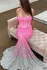 Load image into Gallery viewer, Rose Gold Sparkly Sequins Mermaid Long Prom Dress