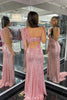 Load image into Gallery viewer, Mermaid One Shoulder Cut Out Black Sequins Long Prom Dress