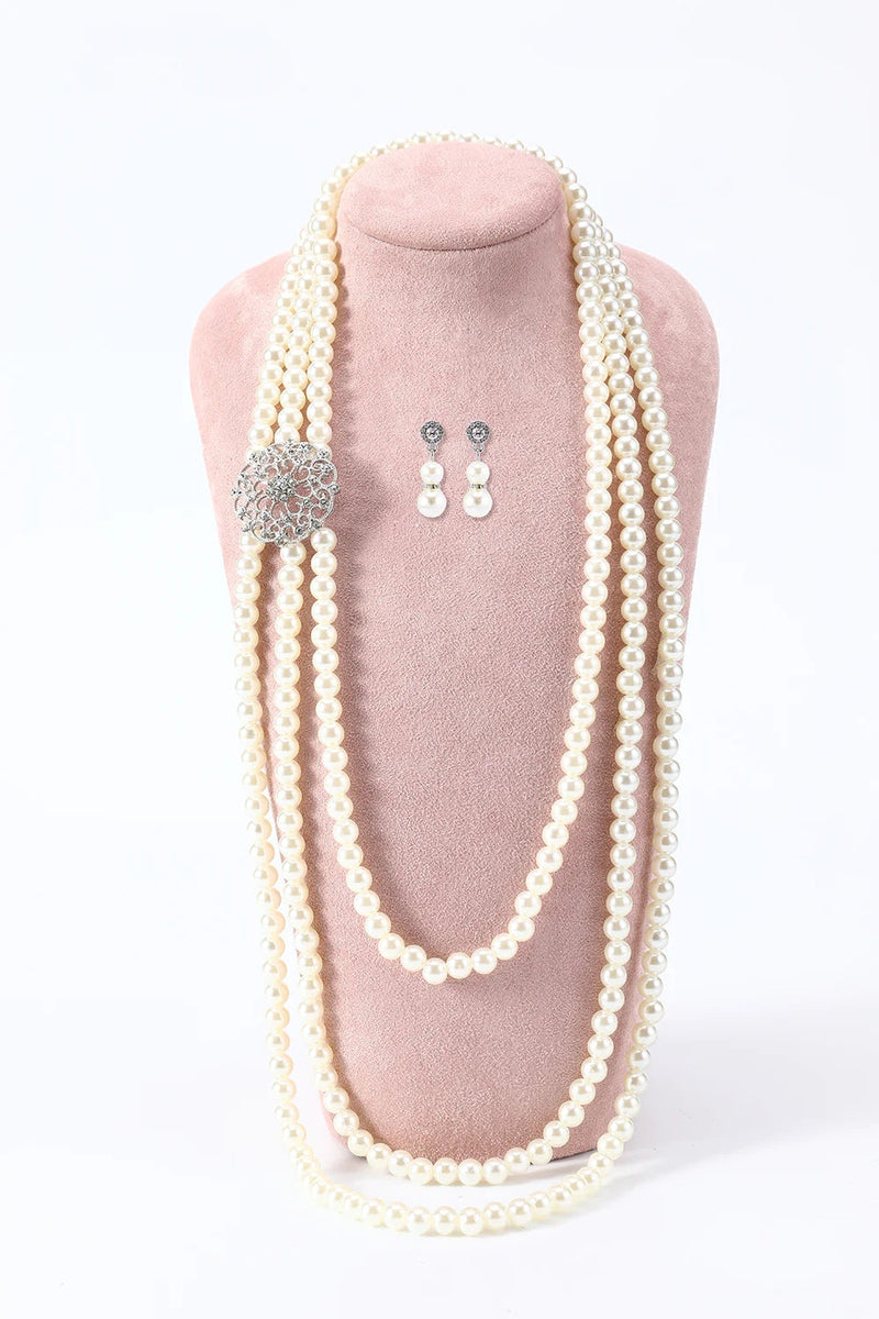 Load image into Gallery viewer, Champagne Sequins Fringed Flapper Dress with 20s Accessories Set