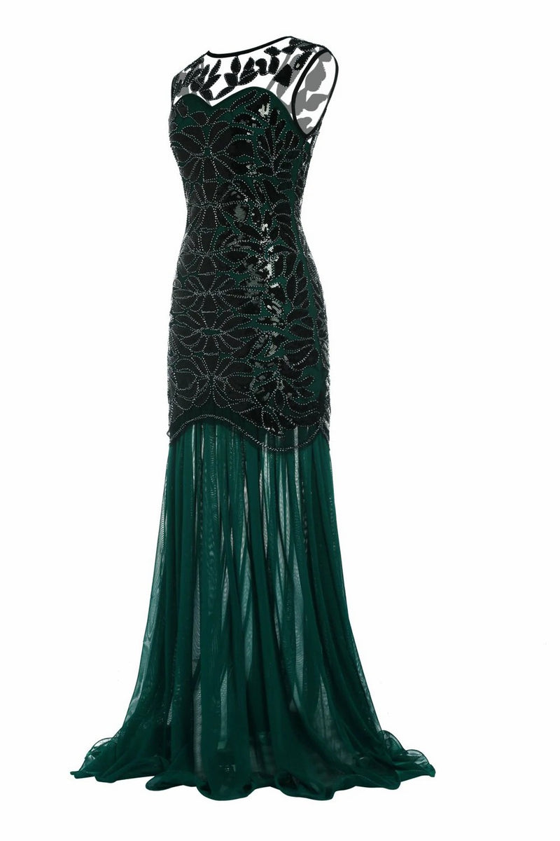 Load image into Gallery viewer, Vintage Sequins Banquet Evening 1920s Dress