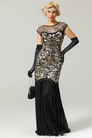Load image into Gallery viewer, Vintage Sequins Mermaid Banquet Evening 1920s Dress