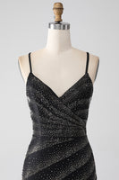 Load image into Gallery viewer, Mermaid Beaded Black Prom Dress with Slit