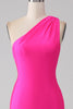 Load image into Gallery viewer, Mermaid Hot Pink One Shoulder Long Prom Dress